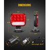 Partsam Wireless LED Trailer Light Kit Magnetic Towing Tail Light