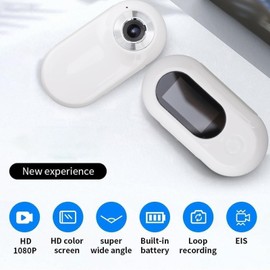 Pet Collar Camera, AVI Video, 170° Wide Angle, 0.96'' LCD, 1080P, Type C Card Reader, 6 Layer Lens, 27g, Support up to 128GB, 2‑3 Hours Working Time, for Pets