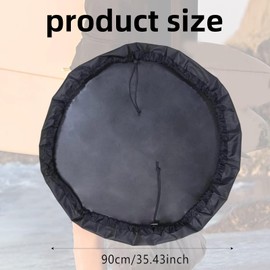 Wetsuit Changing Mat, Black Waterproof Surf Change Mats Portable Swimming Changing Mat Accessories for Water Sports Surfing Dive Storage Clothing and Carry Ons(M Size)