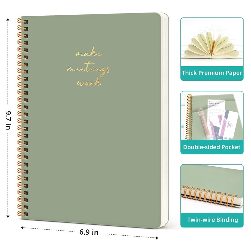 Taja Meeting Notebook for Work Organization - Work notebook with