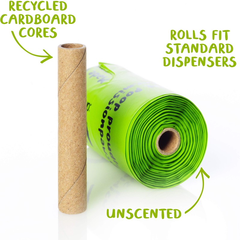 Planet Poop Biodegradable Dog Poop Bags, 180 Count, Plant-Based, Non-GMO,