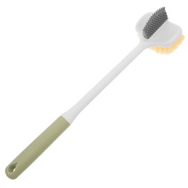 Bestyash Cepillo Pies Doble Cara Mango Largo Cerdas Suaves Exfoliante Limpiador Baño Ducha 97x3 14x2 Pulgadas