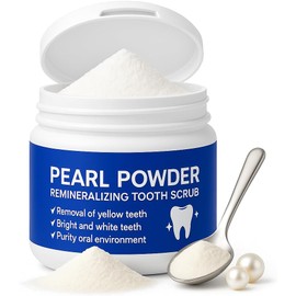 Pearl Powder Remineralizing Tooth Scrub, Remineralizing Tooth Powder with PearlPowder for Cleaner Healthier Teeth, 4oz