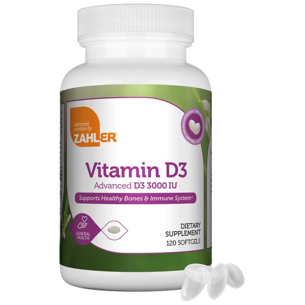 Zahler Zahler - Advanced Vitamin D3 3000 IU Softgels (120