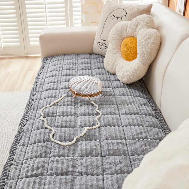 Awjcsv Couch Cover for Dogs Washable, Fuzzy Pet Couch Covers