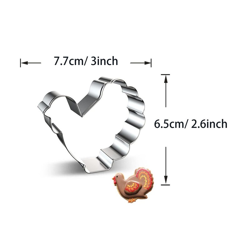 WDYJMALL Turkey Chicken Shape Cookie Cutter - B