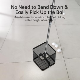 PONGBOT Table Tennis Ball Picker Retractable Ping Pong Ball Collector-Can Store 150+ Balls