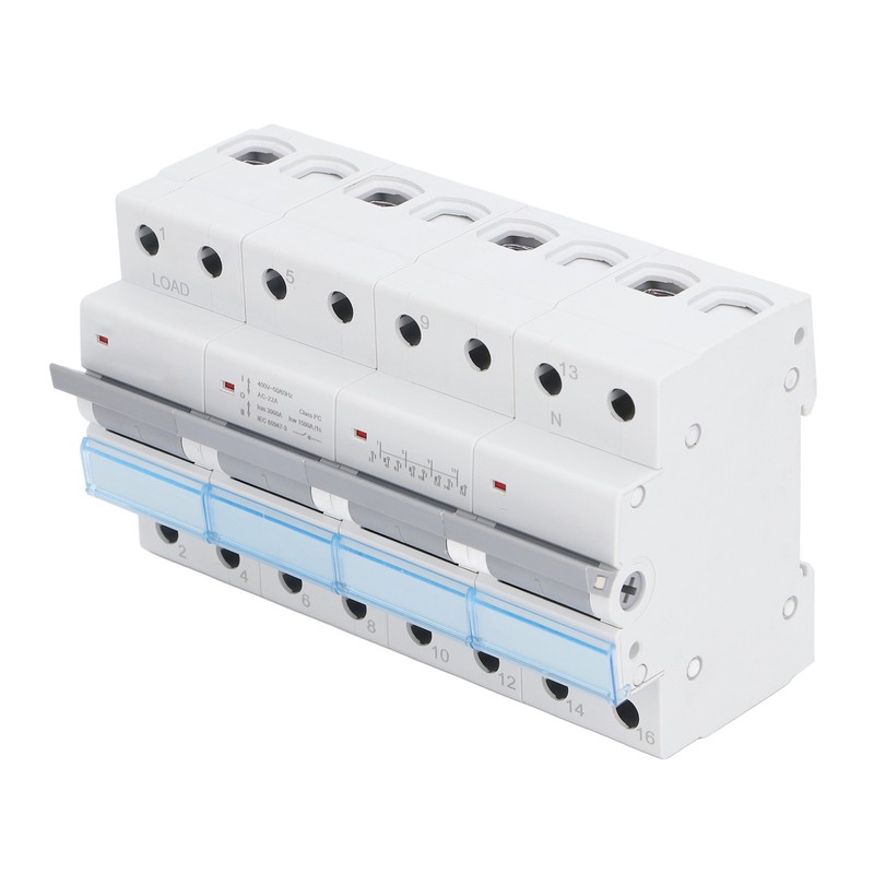 400VAC Dual Power Manual Transfer Switch DIN Rail Mount Single