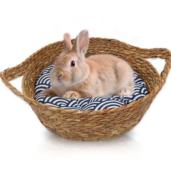 Jevnd Large Grass Bunny Bed for Large Rabbits with Warm