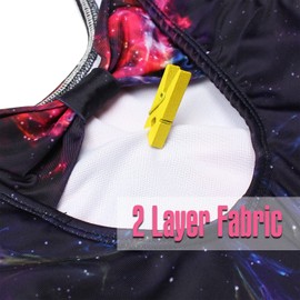 JESKIDS Leotards for Girls Gymnastics with Shorts Dance Biketards Tumbling Matching Hair Scrunchie Astronaut Cat 6~7 Years