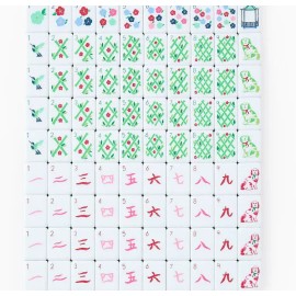 Local Warehouse   Red and Pink 4-layer Acrylic American Mahjong Tiles OMM RTS Portable Foldable WaterColor: Red