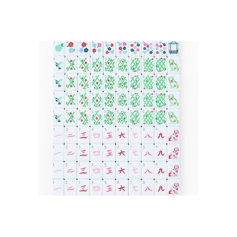 Local Warehouse Red and Pink 4-layer Acrylic American Mahjong Tiles