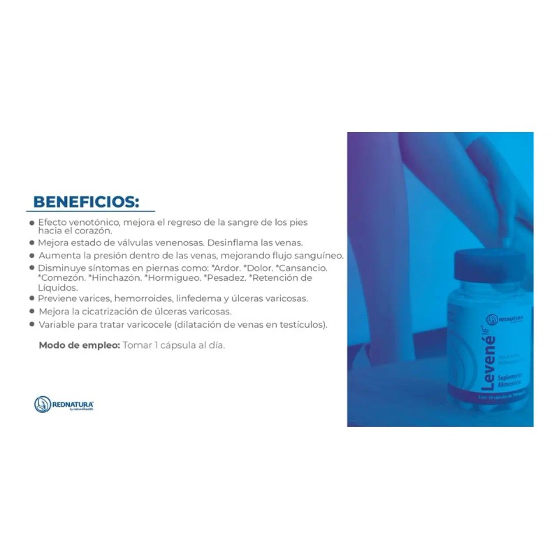 Rednatura Levene Bioflavonoides Apoyo Circulacion 30caps Sabor