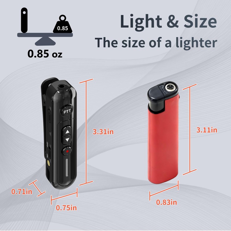Super Mini Walkie Talkies Pro Two Way Radio with Earpieces