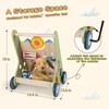 Wooden Baby Walker with Wheels, Baby Walker for Boys 6-12
