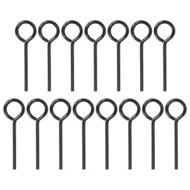 HARFINGTON 15pcs Dogging Hex Key Wrench 1/8" SAE Metal Dog Door Keys Spanner with O-Ring Full Loop for Push Bar Emergency Exit Devices, Black