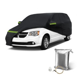 SaSupfe Waterproof Car Cover for Dodge Grand Caravan Ultra Light Easy to Install All-Weather Protection,with Zipper Door