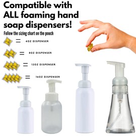 Renew Bath + Body Foaming Hand Soap Refills, 20 pods, Gardenia & Lemon Scent, eco-Friendly and Cruelty Free, Plant-Based Packaging - Plastic Free - Ocean Safe, Makes 80 Fl oz Total