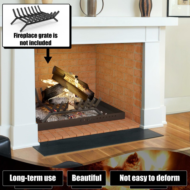 Memrita Fireplace Tray Large Size,Adjustable Ash Pan with Handles for