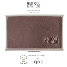 [8 Colors] GC Edelmetall Case compatible with Iqos 3 Heets Duo Iluma one Terea case with genuine leather, Choco Brown