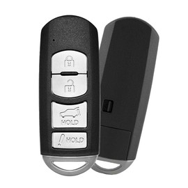 AKS KEYS Replacement for Mazda CX-7 CX-9 2010 - 2015 Smart Key 4 Buttons Fob (Lock, Unlock, Hatch & Panic) That Uses FCC WAZX1T763SKE11A04 Chip Texas 4D 63 (80 bits) - 315 MHz