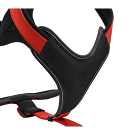 HUNTER NEOPREN dog harness, nylon, padded with neoprene, for sport and leisure,red / black, nylon, neoprene,60-76,M-L