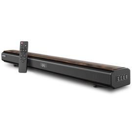 OFFSIR Soundbar, 100Watts-32 Inches Sound Bar for Smart TV, with 6 Built-in Speakers (2 Surround Bass),3EQ Modes, Bluetooth Sound Bar with HDMI(ARC), Optical, AUX, COA and USB Inputs (Wood Color)