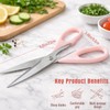 Mnvhoky 2-Pack Pink Kitchen Scissors, Heavy-Duty All-Purpose Meat Shears, Stainless