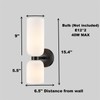 DEYNITE Black Wall Sconces Set of Two 2-Light Modern Wall