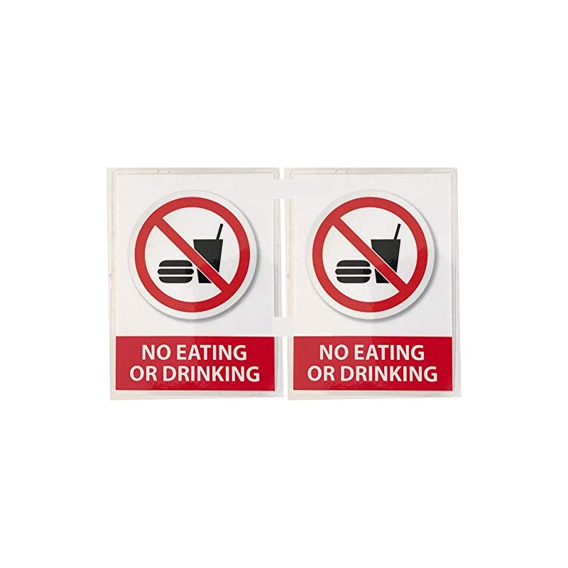 AS PRO (Set of 2) No Eating or Drinking Reminder