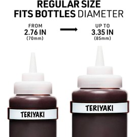 Etiquetas impermeables para botellas de cocina, paquete de 24 unidades, bandidos de cocina, color negro