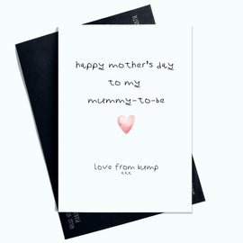 Peachy Antics Happy Mother's To My Mummy To Be Love From Bump Mother To Be Mother's Day Card - Pink Heart AP23