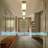 Brushed Nickel Hallway Light Fixtures Ceiling 1-Light Semi Flush Mount