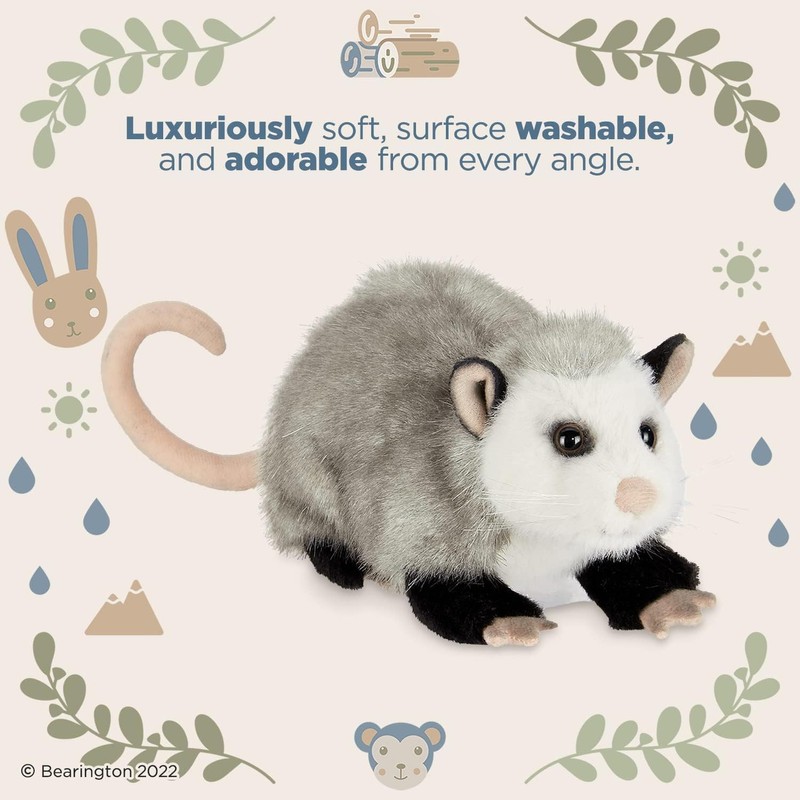 Bearington Collection Bearington Harry Plush Opossum Stuffed Animal, 9 Inch