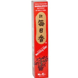 Morning Star, Sandalwood Incense, 50 Sticks & Holder - Nippon Kodo - UK Seller