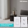 CML Decorator Screwless Wall Plate, 1-Gang Receptacle Outlet Cover, 8