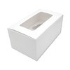 R&J 12 Pack - 2 Hole Cupcake Boxes, White Bakery
