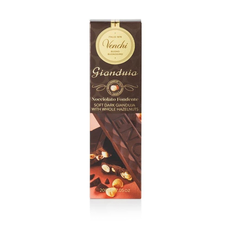 Venchi - Dark Gianduia with Hazelnuts Soft Bars, 7.05 oz