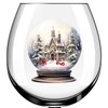x12 Snow Globe Christmas House Vinyl Decal Stickers sa682