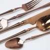 JASHII 20-piece 18/10 Stainless Steel Rose Gold Flatware/Cutlery/Tableware Set Service