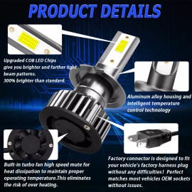 SHENKENUO For 2014 2015 KIA OPTIMA-6x 6000K LED Headlight Hi/Low+Fog Light Bulbs Kit