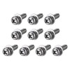 sourcing map M4 x 16mm Stainless Steel Phillips Pan Head