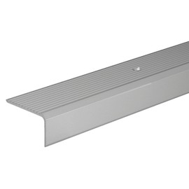 Gedotec Stair Profile Aluminium Step Edge Profile Aluminium Angle Profile Silver | 2000 mm | Floor Profile Perforated for Screwing | Angle Protection Profile 41 x 23 mm | 1 Piece - Stair Angle Profile