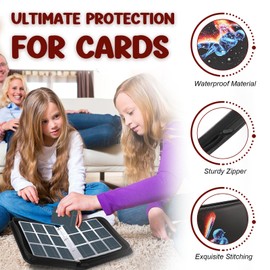 Baseball Card Binder 900 Pockets, HYMENEX Baseball Card Holder 9-Pocket Trading Card Binder Sports Card Binder Fits 900 Cards with 50 Removable Sleeves for Baseball Cards, Sports Cards, Game Cards