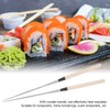 Sushi Chopsticks, 12in Long Stainless Steel Japanese Chopsticks with Wood