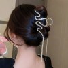 Universo en Linea Pinza Cabello Diseño Serpiente Diamantes Brillantes Metal