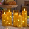 Yeelida Gold Flameless Candles with Remote and String Light, 2.2"x