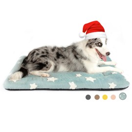 Mora Pets Dog Crate Pad Dog Kennel Bed Mat for Large Dogs Washable Cute Star Pet Bed for 36 inch Cage Ultra Soft Flat Puppy Cat Cushion for Cozy Sleeping Anti-Slip Blue 36 x 23