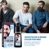 Men Mustache & Beard Dye for Grey Hair to Black,