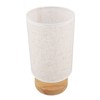 LED Bedside Lamp Touch Control Wood Nightstand Lamp Desk Cabinet